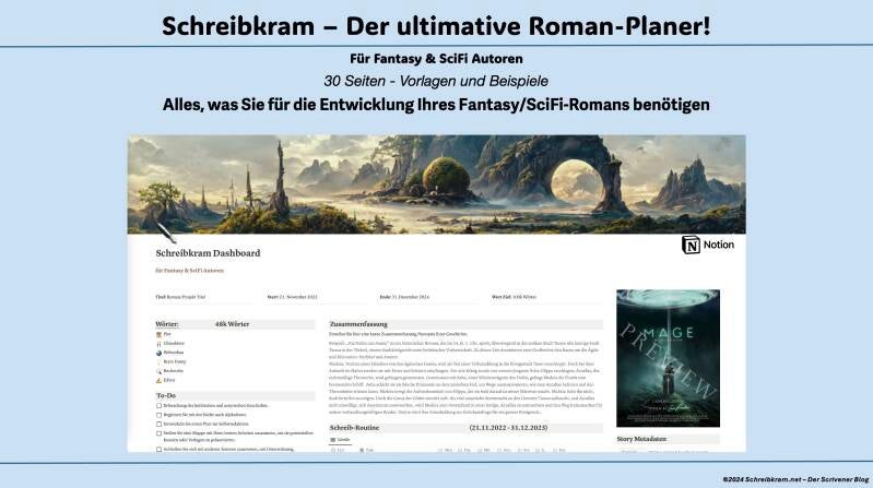 Schreibkram – Der ultimative Roman-Planer (dt.) – Vorschau