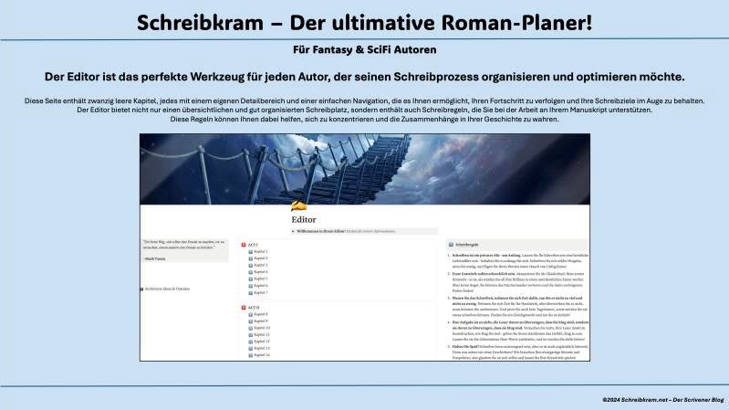 Schreibkram – Der ultimative Roman-Planer (dt.) – Bild 4